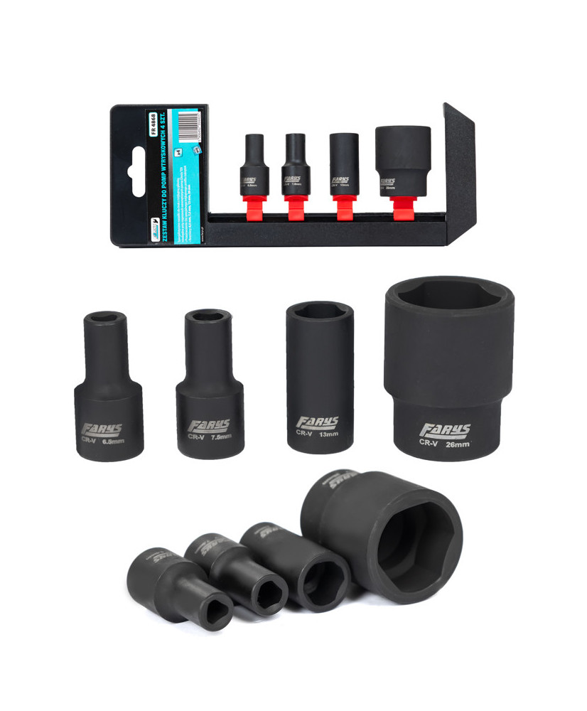 Klucze nasadki do pomp wtryskowych trójkątne do Diesla TDI Zestaw 4szt. FR4868