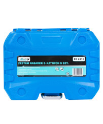 Zestaw nasadek kluczy 5-kątnych do zacisków hamulcowych 10, 12.5, 14, 19mm + Bit FR2310