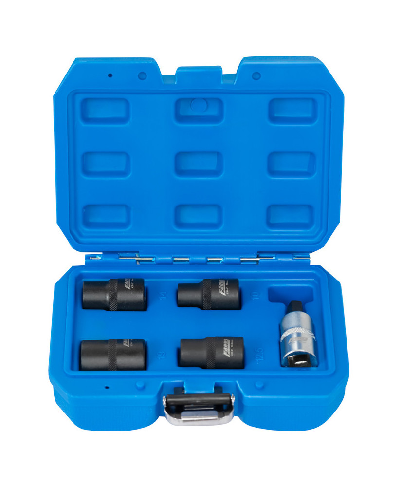 Zestaw nasadek kluczy 5-kątnych do zacisków hamulcowych 10, 12.5, 14, 19mm + Bit FR2310