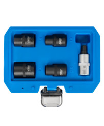 Zestaw nasadek kluczy 5-kątnych do zacisków hamulcowych 10, 12.5, 14, 19mm + Bit FR2310