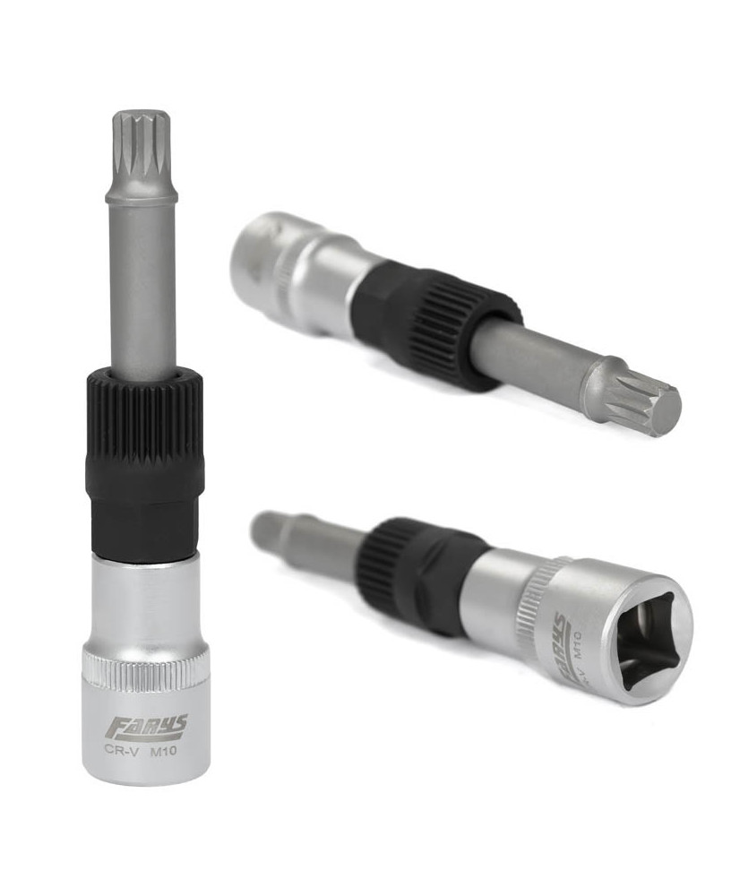 Klucz do alternatora 1/2'' M10 x 110mm z nasadką 33 zęby, 17mm, fi 19mm FR2319