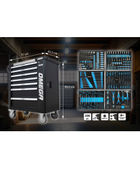 SZAFKA WARSZTATOWA WÓZEK NARZĘDZIOWY NARZĘDZIA KPL 258 el.