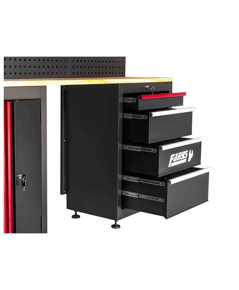 Meble garażowe warsztatowe regał szafka do warsztatu garażu + stołek warsztatowy FR4111+FR9227