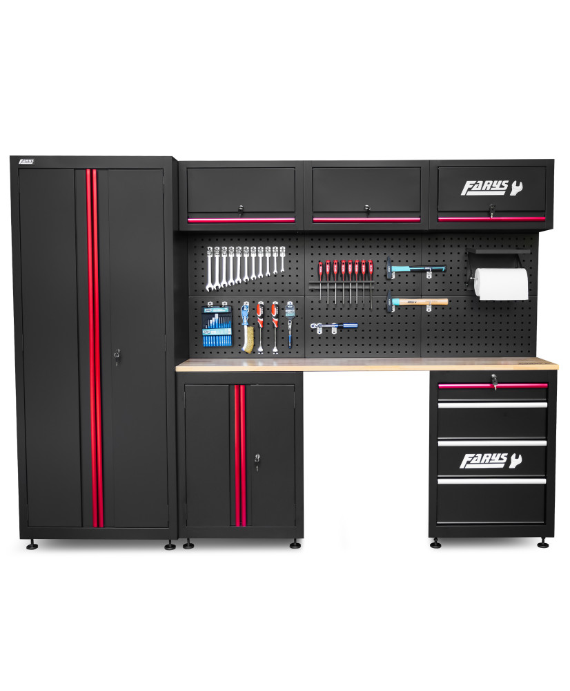 Meble garażowe warsztatowe regał szafka do warsztatu garażu + stołek warsztatowy FR4111+FR9227