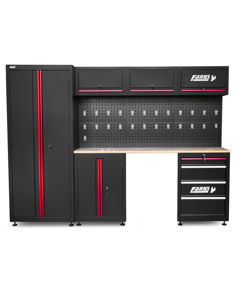 Meble garażowe warsztatowe regał szafka do warsztatu garażu + stołek warsztatowy FR4111+FR9227