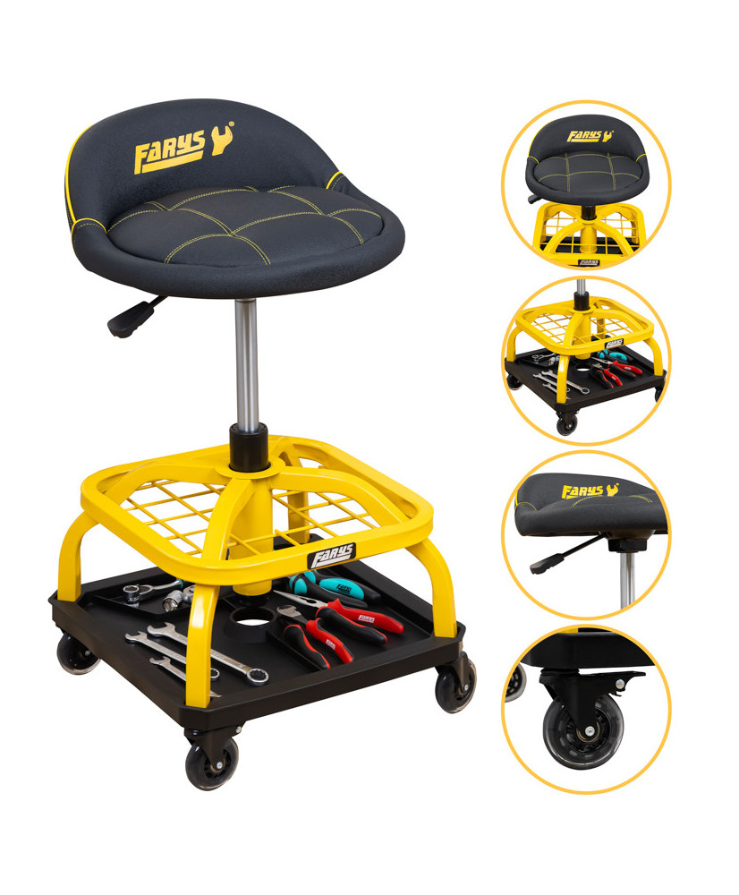 Meble garażowe warsztatowe regał szafka do warsztatu garażu + stołek warsztatowy FR4111+FR9227