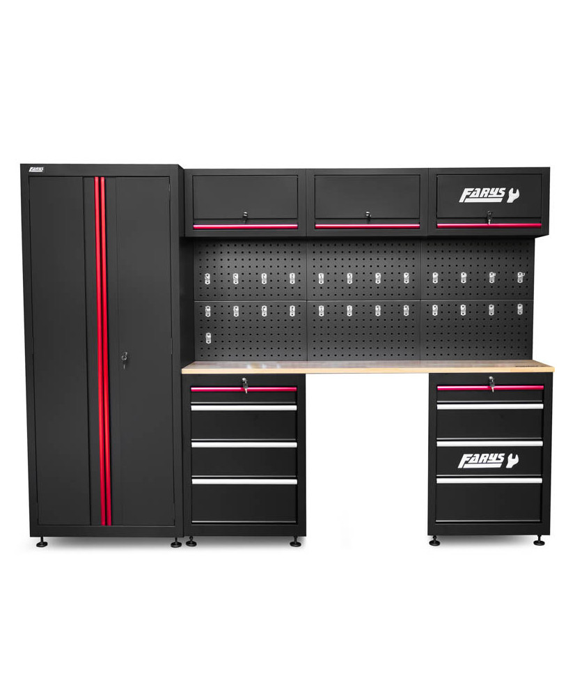 Meble garażowe warsztatowe regał szafka do warsztatu garażu + stołek warsztatowy FR4112 + FR9227