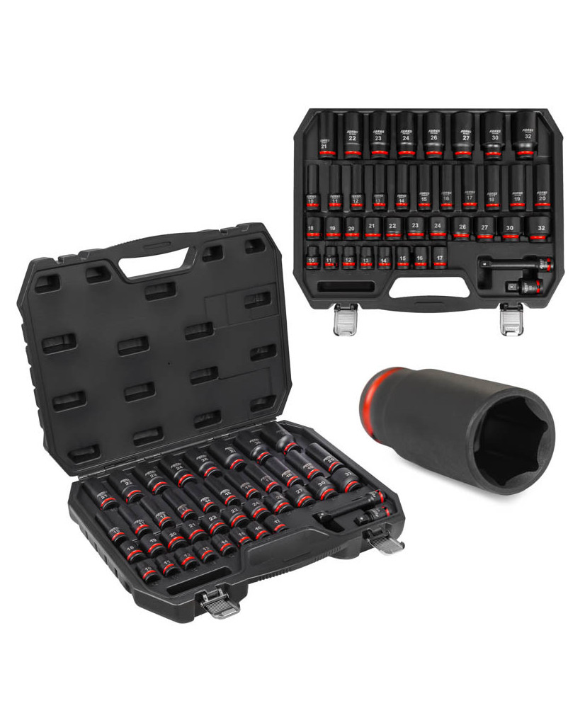 Nasadki Udarowe Długie Krótkie 1/2 10-32mm Zestaw 40el.