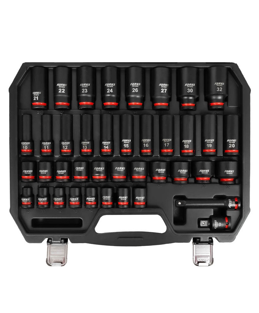 Nasadki Udarowe Długie Krótkie 1/2 10-32mm Zestaw 40el.