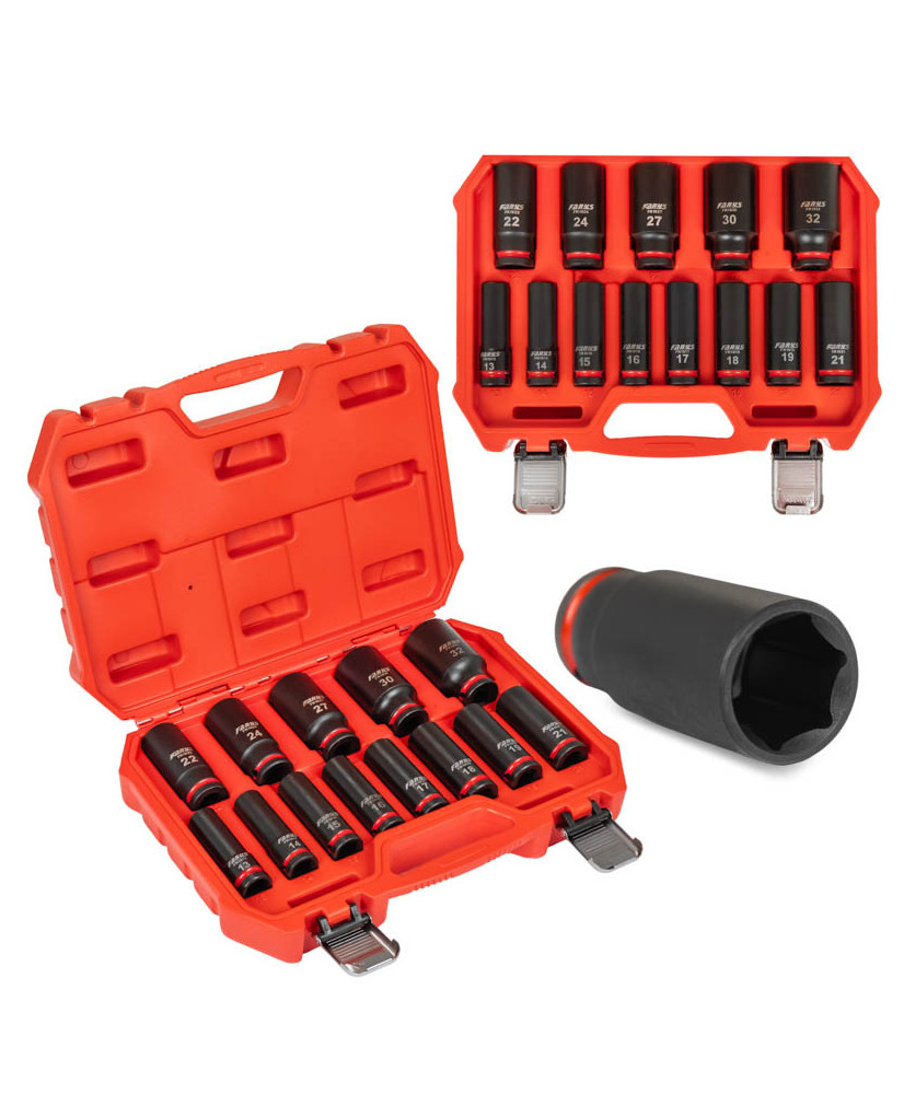 Nasadki Udarowe Długie 1/2 13-32mm Zestaw 13szt. FR2564