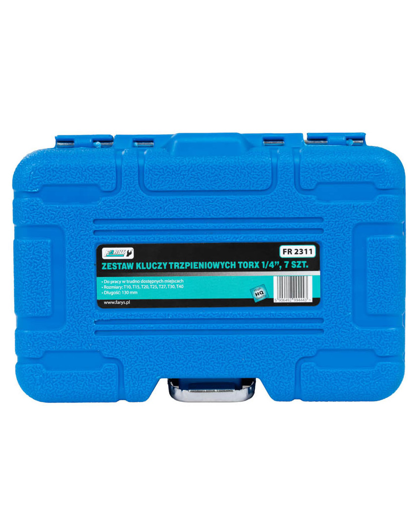 Zestaw Kluczy Trzpieniowych Torx 1/4''  T10 - T40 130mm 7szt. Farys FR2311