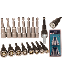 Zestaw nasadki magnetyczne na wkrętarkę 1/4" CrV FR2607