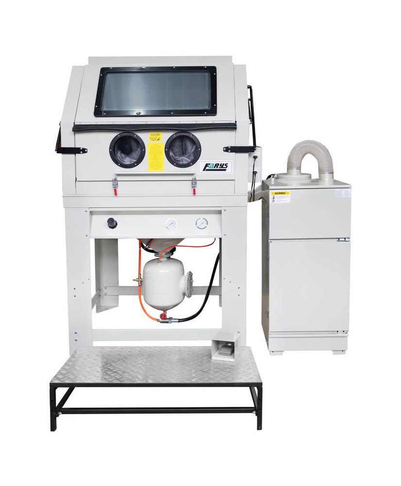 Piaskarka kabinowa 990 L oczyszczarka śrutownica FR7028 + Odciąg z filtrem FR7043-b