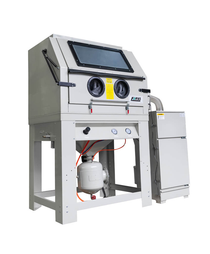 Piaskarka kabinowa 990 L oczyszczarka śrutownica FR7028 + Odciąg z filtrem FR7043-b