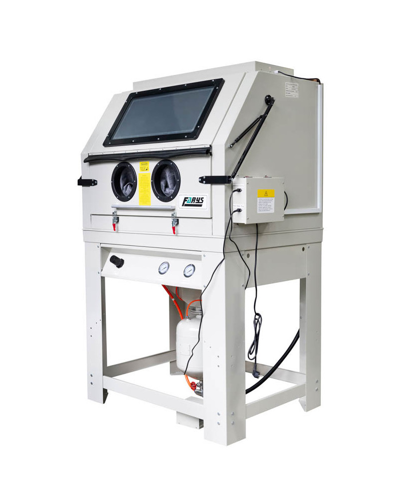 Piaskarka kabinowa 990 L oczyszczarka śrutownica FR7028 + Odciąg z filtrem FR7043-b