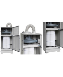 Piaskarka kabinowa 990 L oczyszczarka śrutownica FR7028 + Odciąg z filtrem FR7043-b