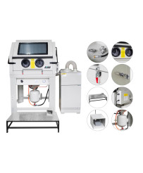 Piaskarka kabinowa 990 L oczyszczarka śrutownica FR7028 + Odciąg z filtrem FR7043-b