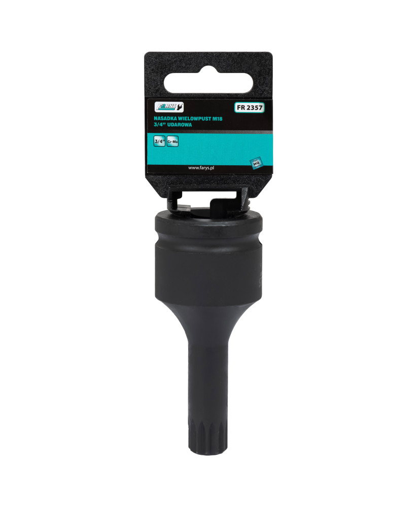 Nasadka M18 SPLINE XZN Wielowpustowa 3/4''  Udarowa Cr-MO Farys FR2357