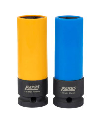 Zestaw nasadek udarowych do alufelg 1/2” 17mm 19mm CR-MO 85mm FARYS FR2377
