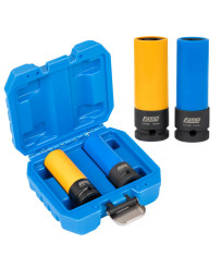 Zestaw nasadek udarowych do alufelg 1/2” 17mm 19mm CR-MO 85mm FARYS FR2377