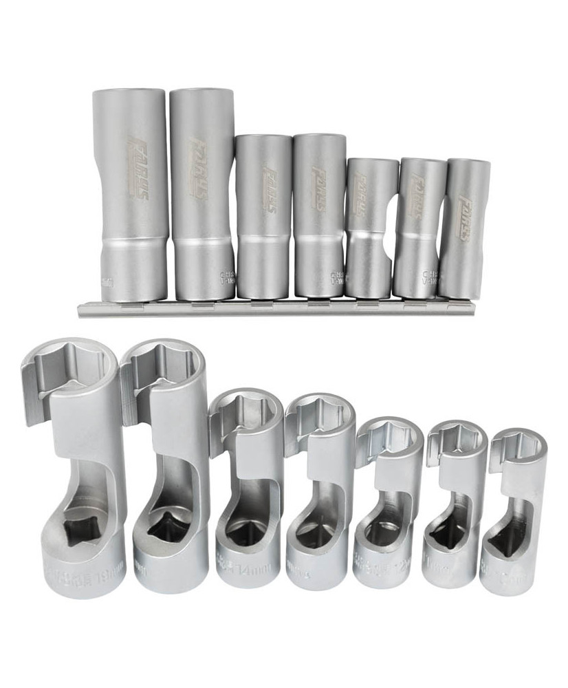 Zestaw Nasadek do Sondy Lambda 10-19mm 3/8'' Otwartych 7szt. FARYS FR2314