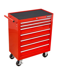 Czerwona szafka warsztatowa na narzędzia