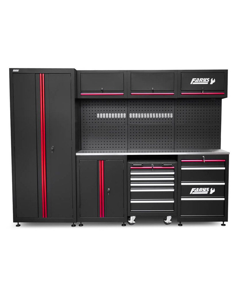 Meble garażowe warsztatowe Regał szafka do warsztatu garażu metalowy blat FR4113M