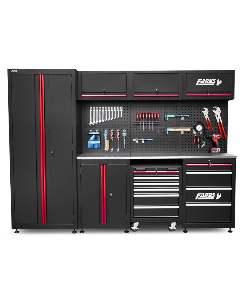 Meble garażowe warsztatowe Regał szafka do warsztatu garażu metalowy blat FR4113M