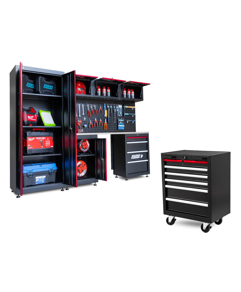 Meble garażowe warsztatowe Regał szafka do warsztatu garażu metalowy blat FR4113M