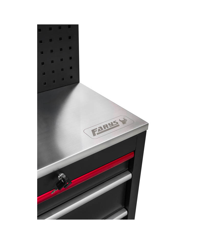 Meble garażowe warsztatowe Regał szafka do warsztatu garażu metalowy blat FR4113M