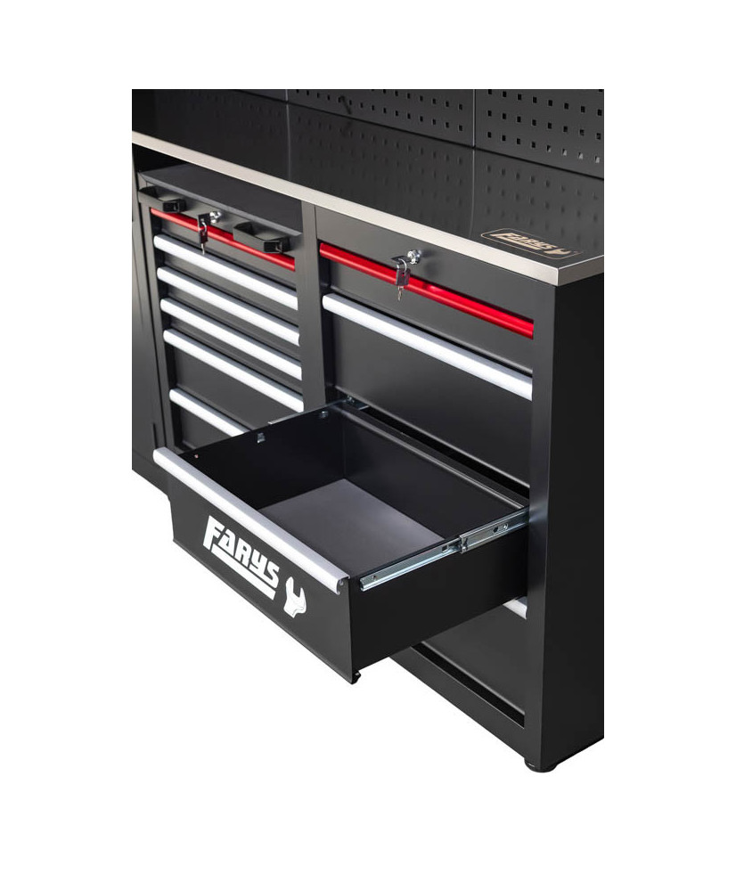 Meble garażowe warsztatowe Regał szafka do warsztatu garażu metalowy blat FR4113M