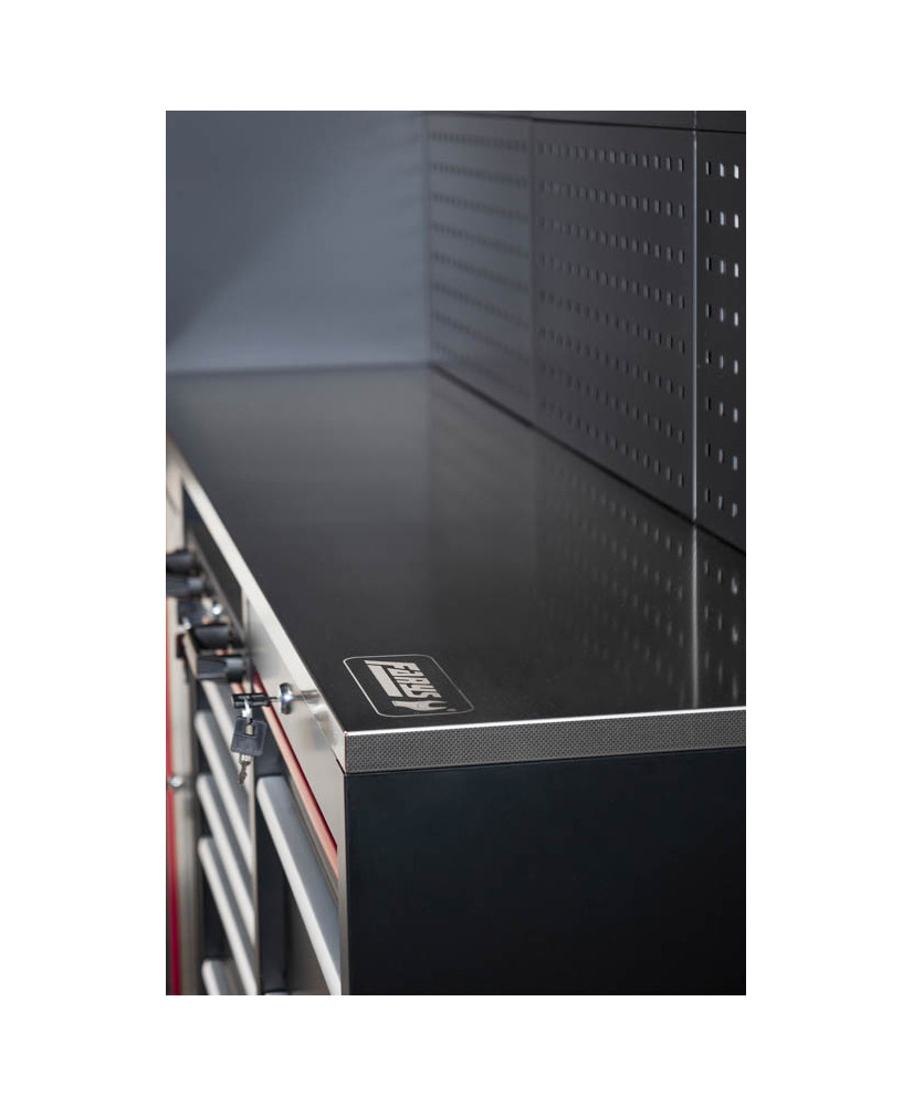 Meble garażowe warsztatowe Regał szafka do warsztatu garażu metalowy blat FR4113M