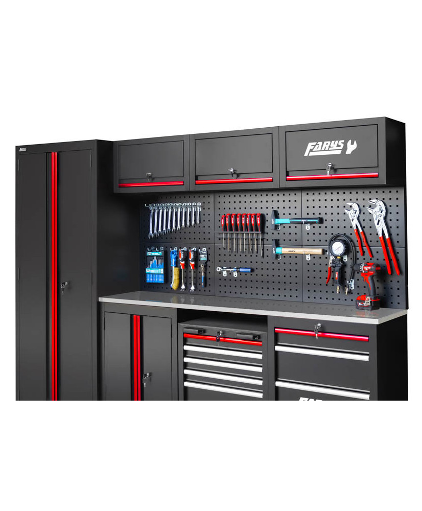 Meble garażowe warsztatowe Regał szafka do warsztatu garażu metalowy blat FR4113M