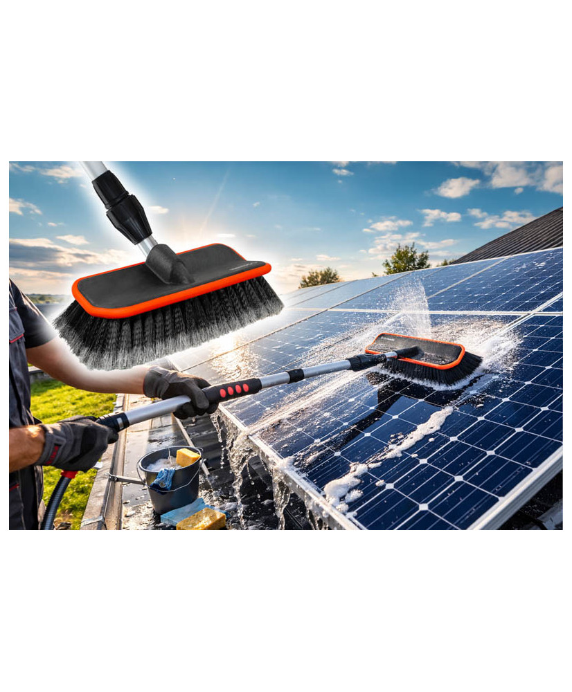 SZCZOTKA DO ODŚNIEŻANIA MYCIA PANELI FOTOWOLTAICZNYCH DACHÓW 4,9 m 2w1 Schmith SSFW-254