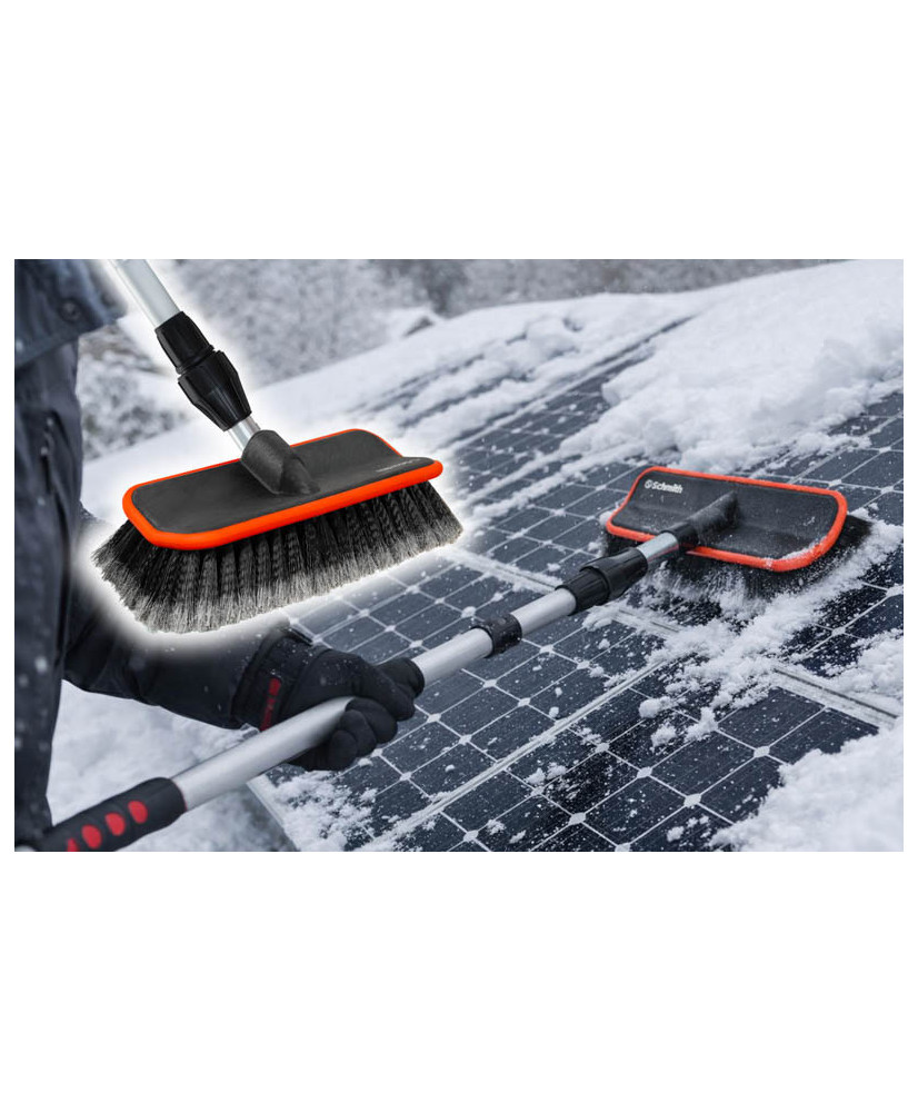 SZCZOTKA DO ODŚNIEŻANIA MYCIA PANELI FOTOWOLTAICZNYCH DACHÓW 4,9 m 2w1 Schmith SSFW-254