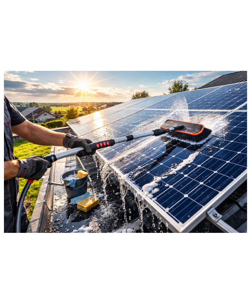 SZCZOTKA WYMIENNA DO SZCZOTKI TELESKOPOWEJ DO MYCIA PANELI ORAZ ODŚNIEŻANIA ŚNIEGU