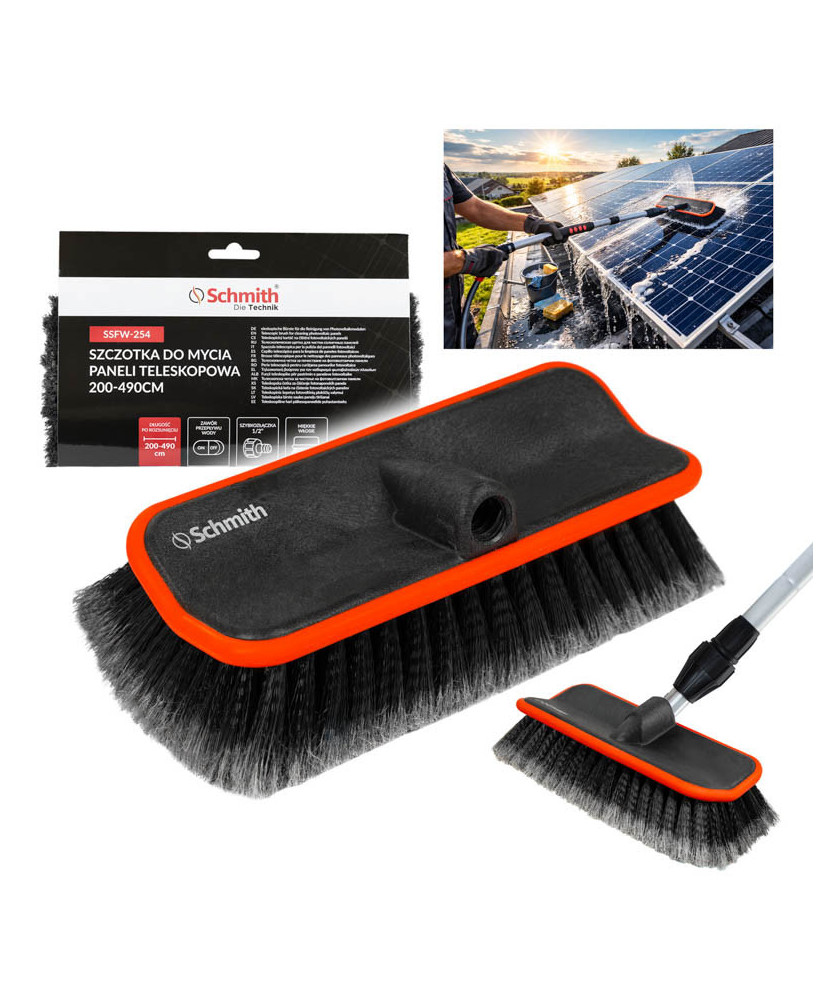 SZCZOTKA WYMIENNA DO SZCZOTKI TELESKOPOWEJ DO MYCIA PANELI ORAZ ODŚNIEŻANIA ŚNIEGU