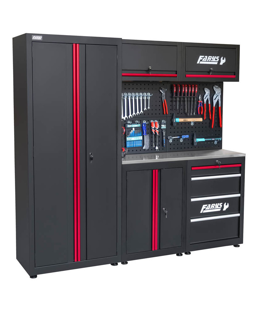 Zestaw Mebli Garażowych Farys FR4108M z Blatem Metalowym