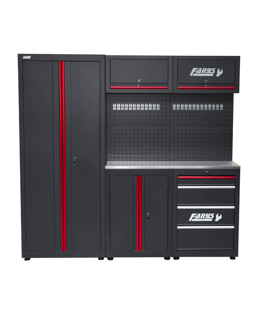 Meble garażowe warsztatowe Regał szafka do warsztatu garażu metalowy blat FR4108M