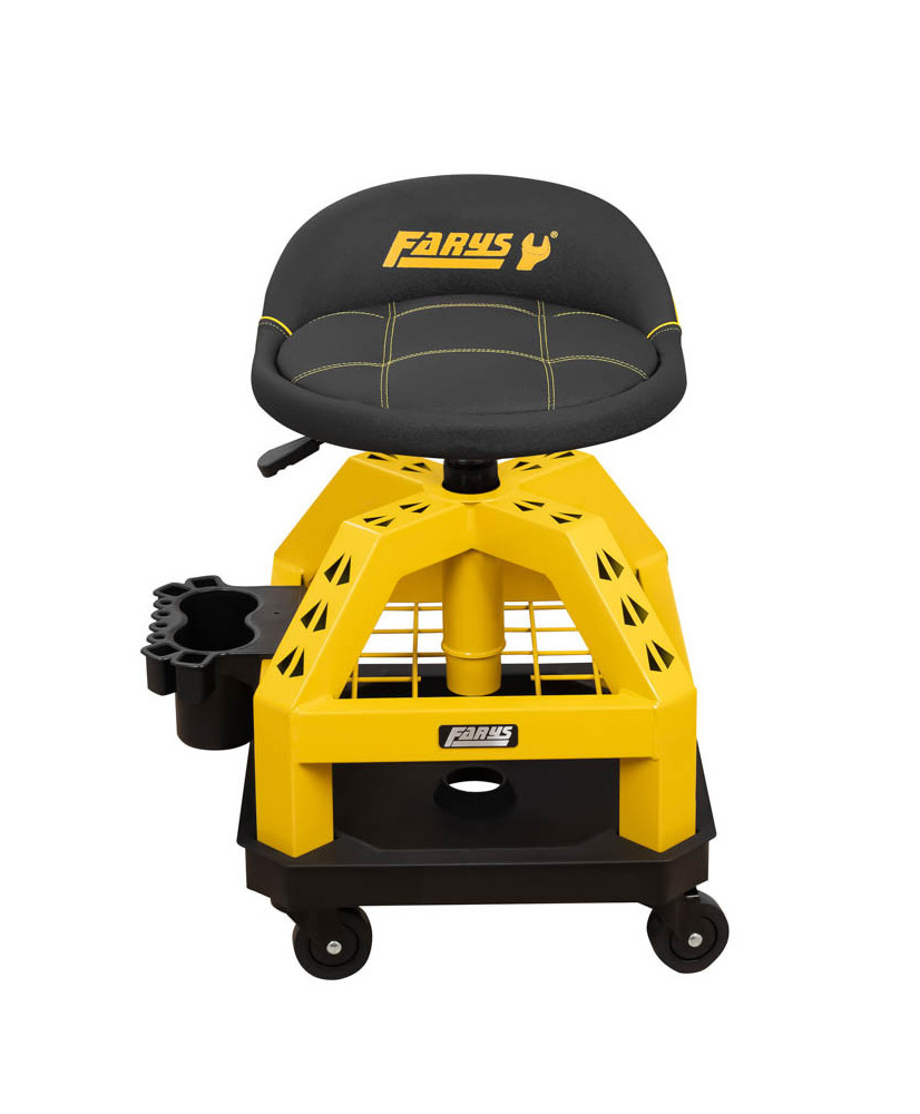 Stołek taboret warsztatowy masywny siedzisko na kółkach obrotowy FR9228 - II GATUNEK OUTLET