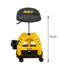 Stołek taboret warsztatowy masywny siedzisko na kółkach obrotowy FR9228 - II GATUNEK OUTLET