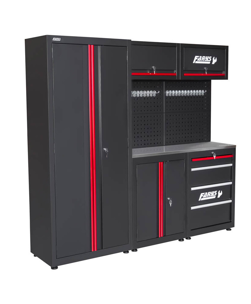 Zestaw Mebli Garażowych Farys FR4108M z Blatem Metalowym