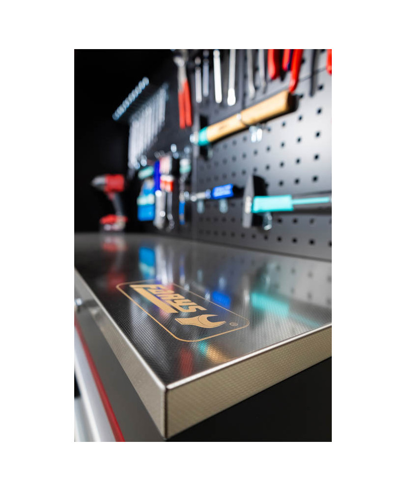 Meble garażowe warsztatowe Regał szafka do warsztatu garażu metalowy blat FR4108M