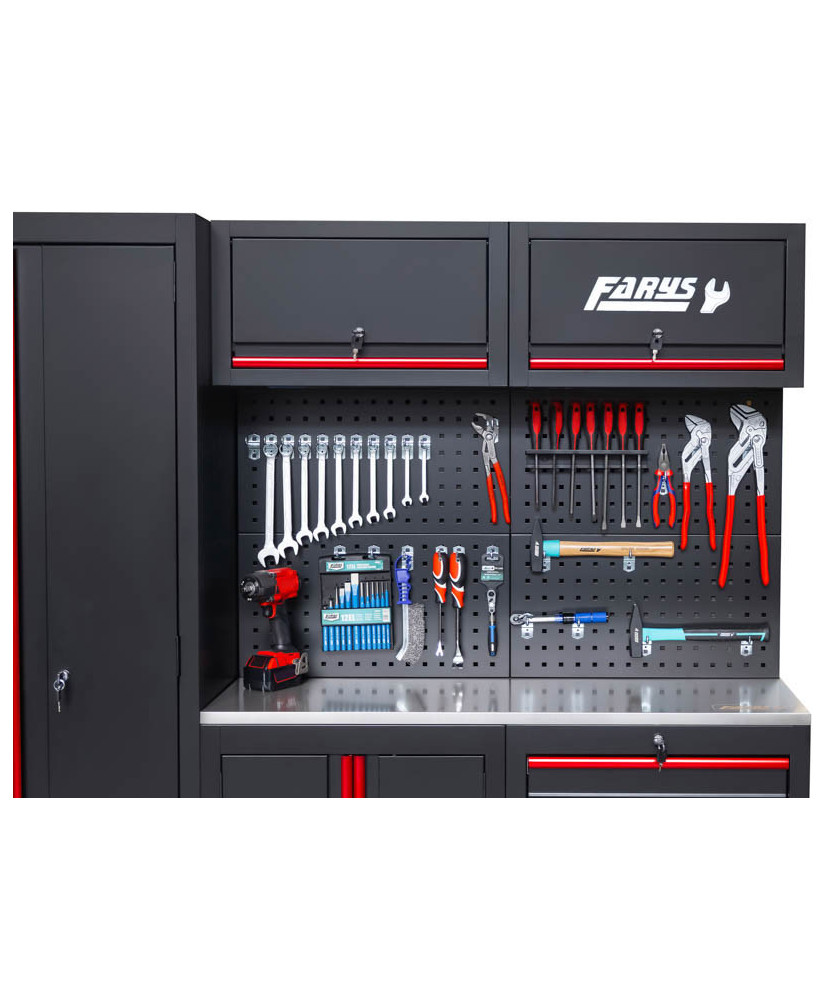 Meble garażowe warsztatowe Regał szafka do warsztatu garażu metalowy blat FR4108M