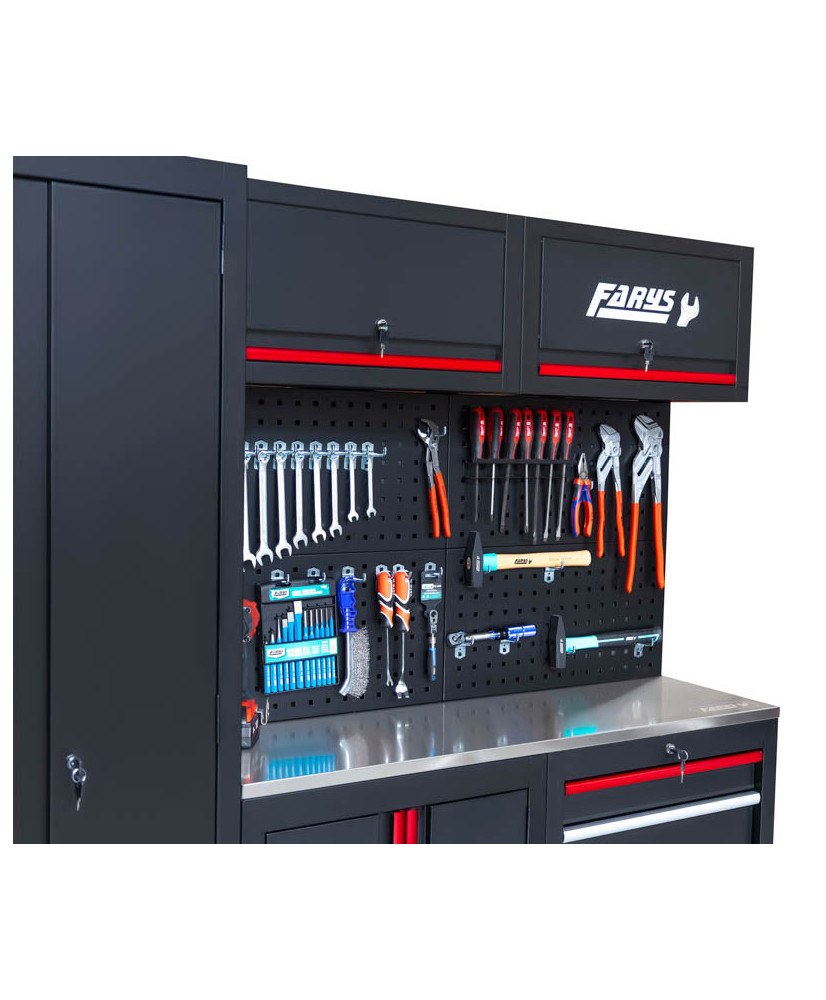 Meble garażowe warsztatowe Regał szafka do warsztatu garażu metalowy blat FR4108M