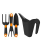Zestaw Ogrodniczy 4 el. – Łopatka, Widełki, Grabki, Konewka RAMP