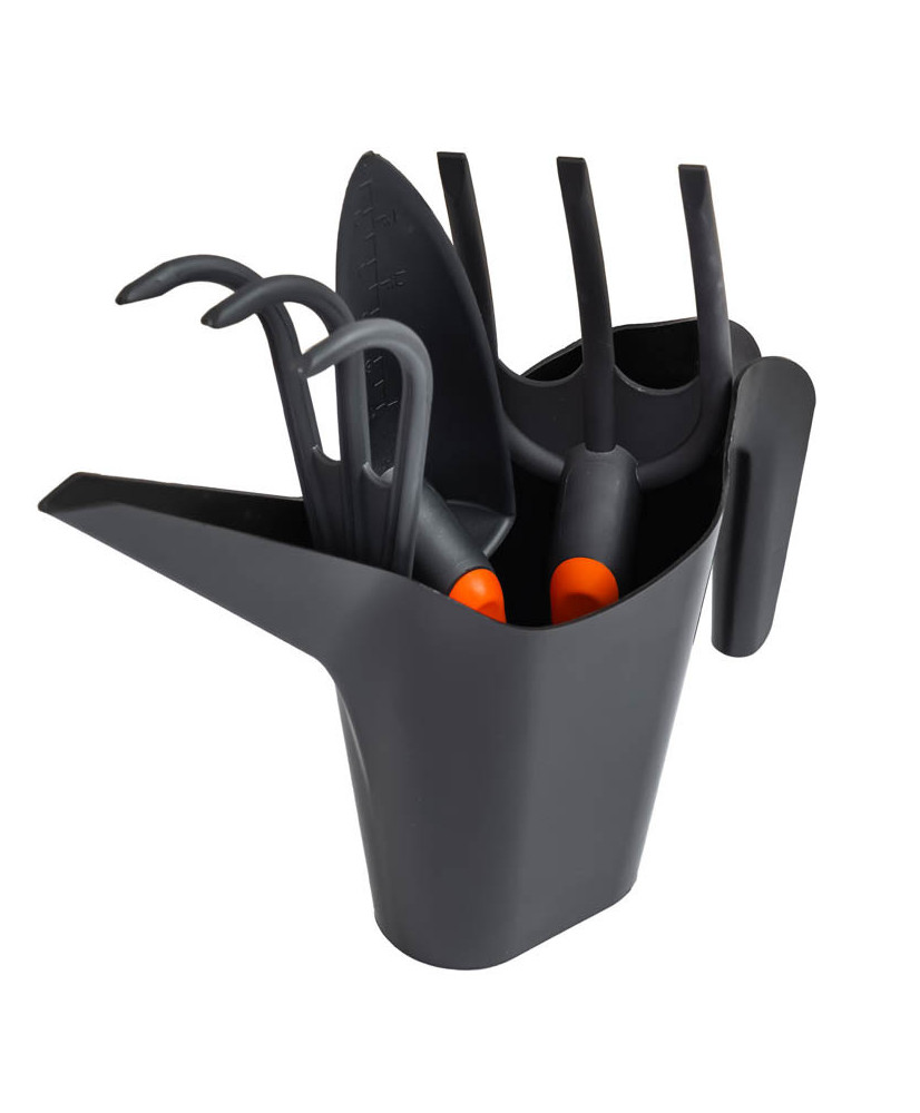 Zestaw Narzędzi Ogrodniczych 4el. - Łopatka Widełki Grabki Konewka RAMP FR98300