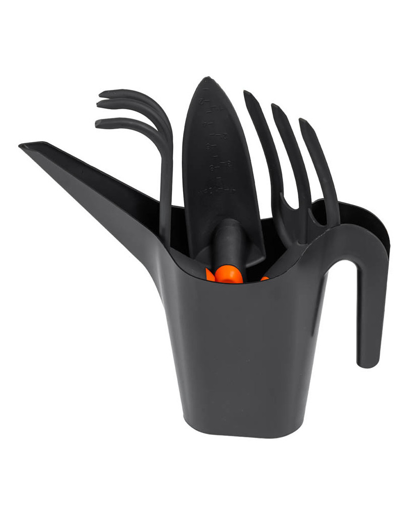 Zestaw Narzędzi Ogrodniczych 4el. - Łopatka Widełki Grabki Konewka RAMP FR98300