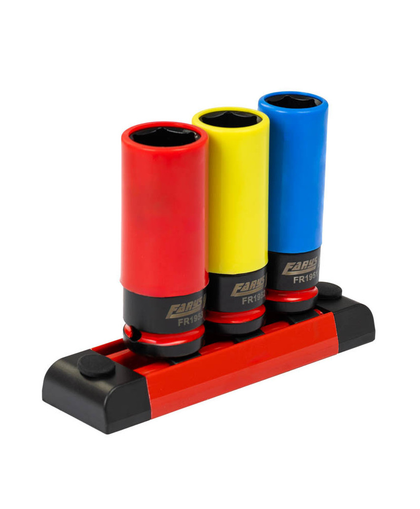 Zestaw nasadek udarowych do felg aluminiowych 1/2'' 17/19/21 Farys FR1950