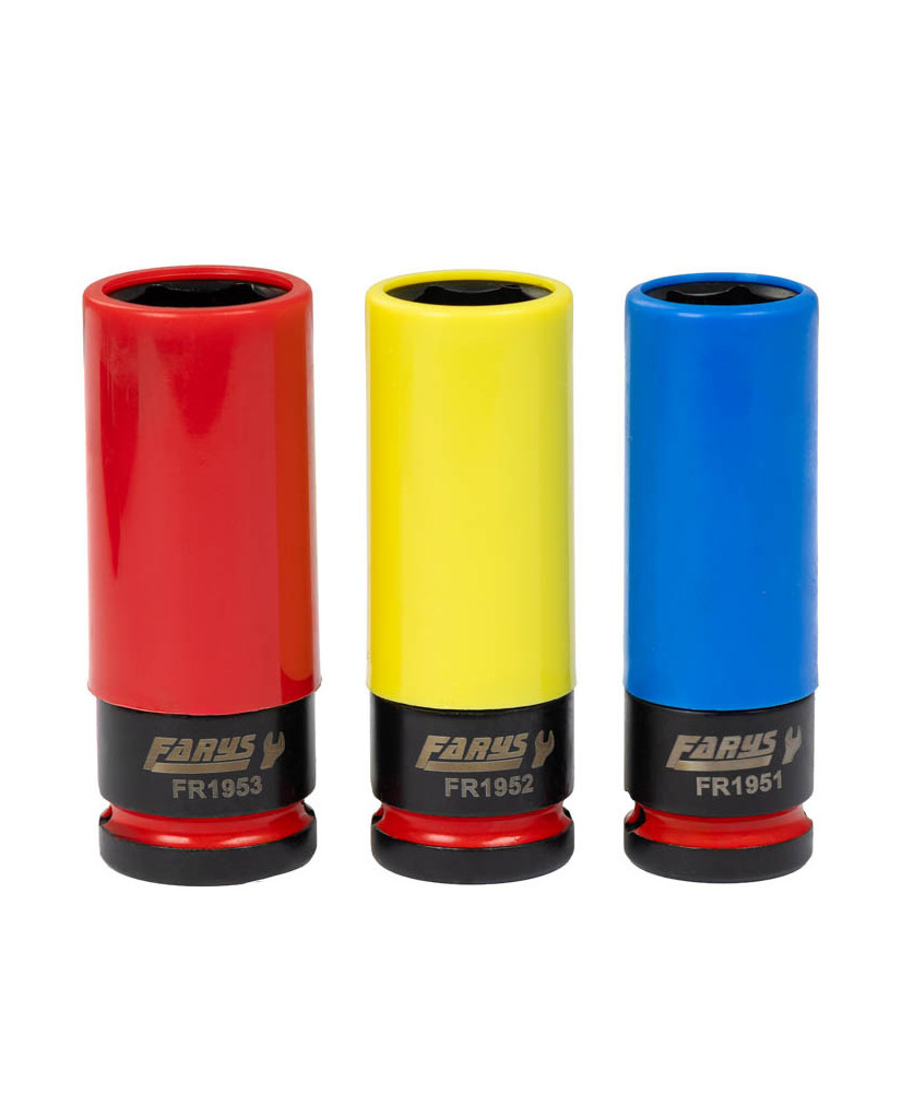 Zestaw nasadek udarowych do felg aluminiowych 1/2'' 17/19/21 Farys FR1950